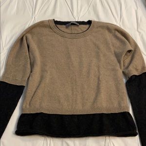 360 Cashmere Color Block Crew Sweater